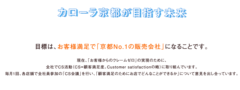 カローラ京都が目指す未来